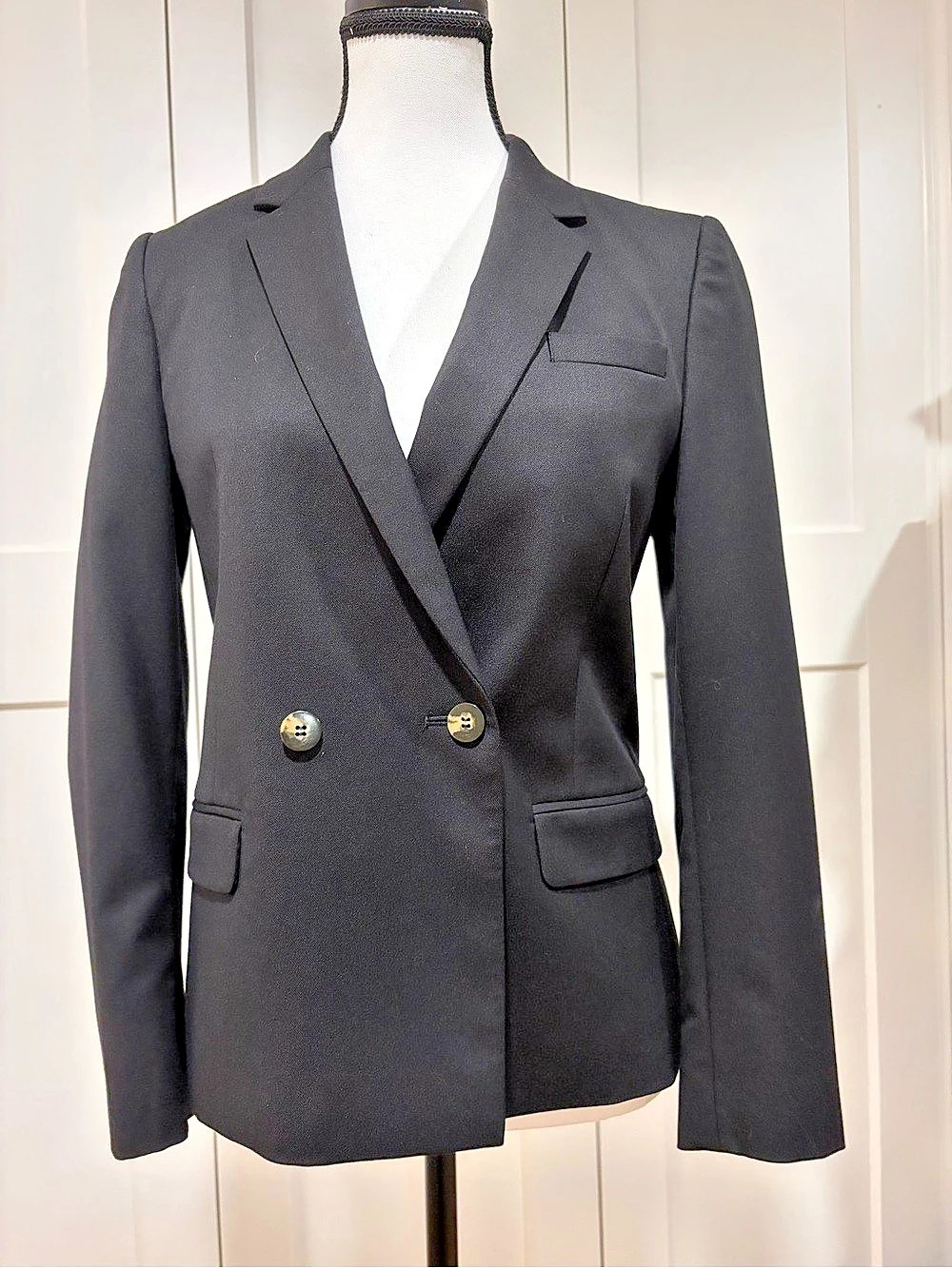 Topshop Double Breasted Blazer Black Size 6